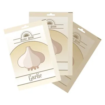 Pack of garlic seeds icon Stock Illustration
