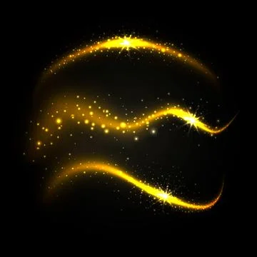 Pack of glitter waves Stock Illustration
