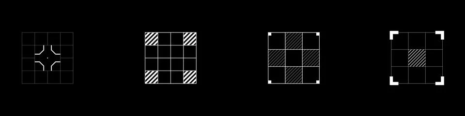 A pack of GUI futuristic rectangle elements. Stock Illustration