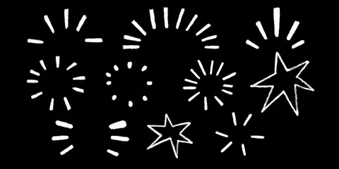 Pack of Hand-Drawn Animated Bursts and Streaks Stockbeeldmateriaal 296017782