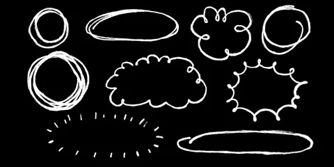 Pack of Hand-Drawn Animated Circles Stock Footage 296017784