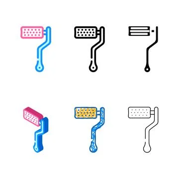 Pack handle callus remover color icon vector Illustration