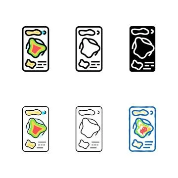 Pack heatmap ux ui design color icon vector 库存插图