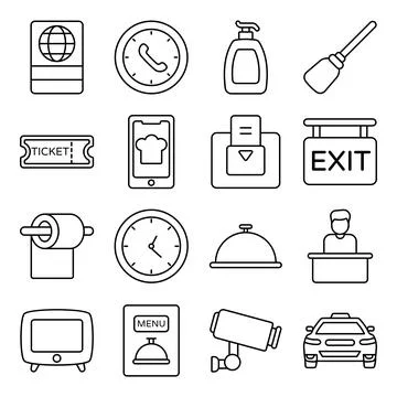 Pack of Holidays Linear Icons Illustrazione stock