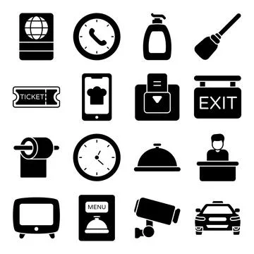 Pack of Holidays Solid Icons Stock Illustration