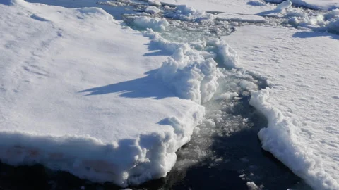 Pack ice in Arctic Ocean around Svalbard, Norway (Spitsbergen) Stock Footage 211572853