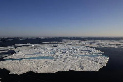 Pack ice north of Svalbard Stock-Fotos