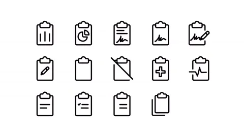 Pack icon of document, file, page, paper, folder, files, report, archive, format 스톡 동영상 304462535