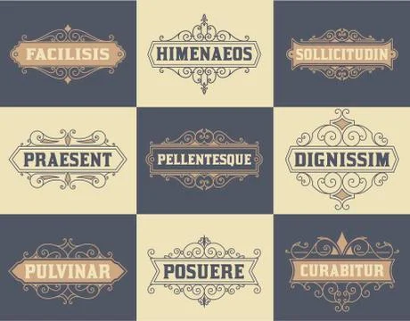 Pack of labels and banners Stock Illustration