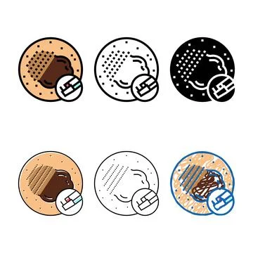 Pack laser mole removal color icon vector イラスト素材