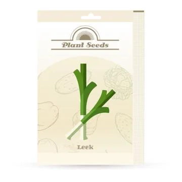 Pack of Leek seeds icon Illustrazione stock