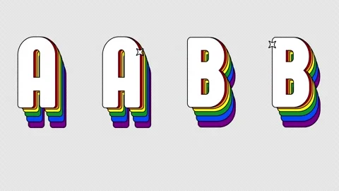 Pack Of  LGBT Animated Typefaces On Alpha Loop Stock Footage 276289064
