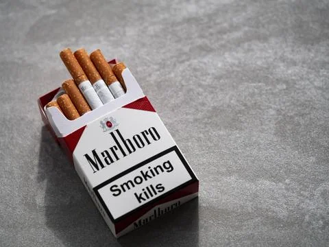 Pack of Marlboro Cigarettes Stock Photos