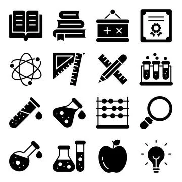 Pack of Medical Equipment Solid Icons Illustrazione stock