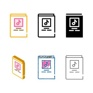 Pack notes book color icon vector Stockillustratie