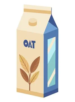 Pack of oat milk. Stock Illustration
