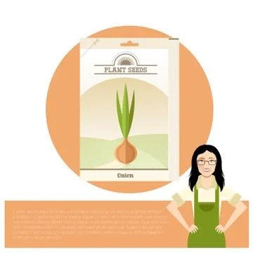 Pack of Onion seeds icon Stock Illustration