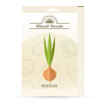Pack of Onion seeds icon Stock Illustration