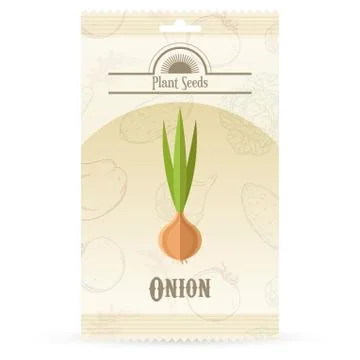 Pack of Onion seeds icon Stock Illustration
