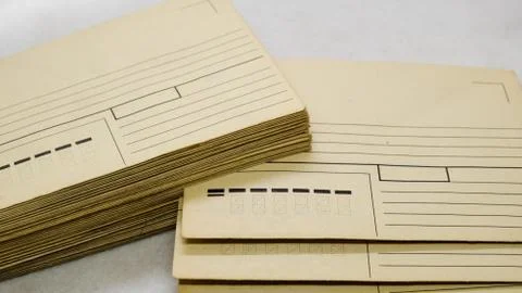 The pack of paper envelopes Stock Photos