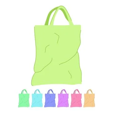 Pack paper lunch bag vector cartoon graphic Stock Illustration
