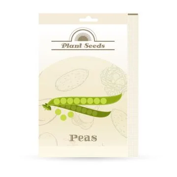 Pack of Peas seeds icon Illustrazione stock