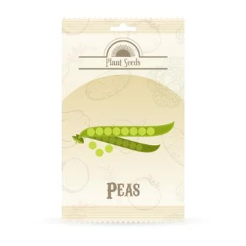 Pack of Peas seeds icon Stock Illustration