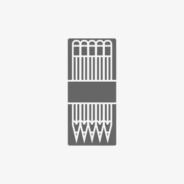 Pack of pencils vector icon Stock Illustration