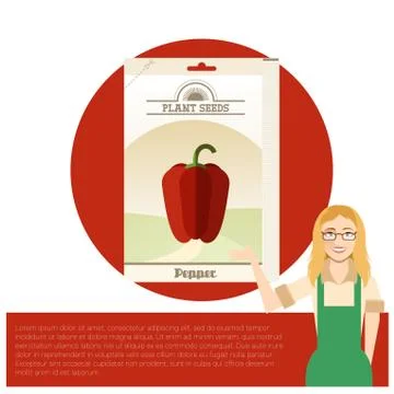 Pack of Pepper seeds icon Stock Illustration