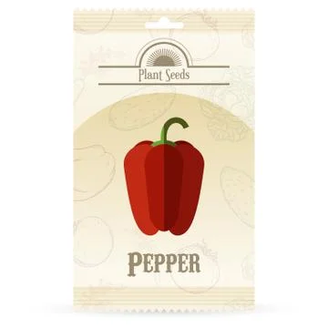 Pack of Pepper seeds icon Stock Illustration