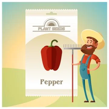 Pack of Pepper seeds icon Illustrazione stock