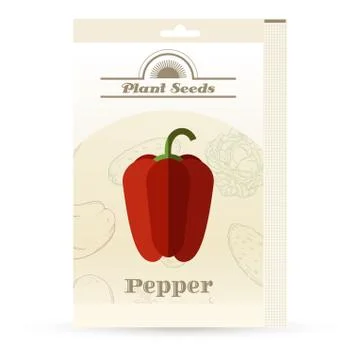 Pack of Pepper seeds icon Stock Illustration