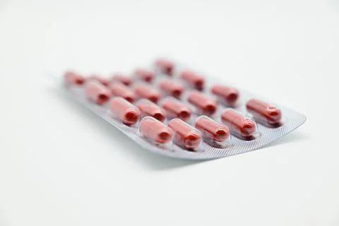 Pack of pills isolated close up Stock Photos