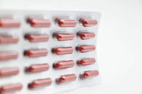 Pack of pills isolated close up Stock Photos