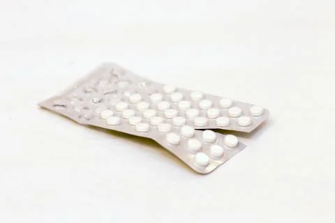 Pack of pills isolated on the white Stock Photos