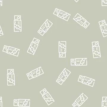 Pack of pills line vector seamless pattern Illustrazione stock