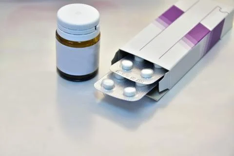 Pack with pills Stock Photos