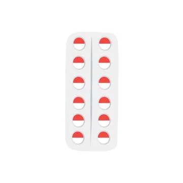 Pack of Pills on white background. Vector illustration in trendy flat style. EPS Stock Illustration