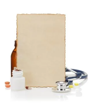 Pack of pills on white Stock Photos