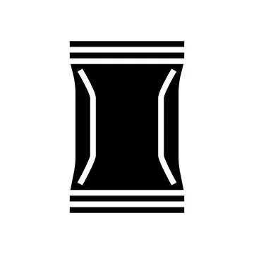 Pack plastic glyph icon vector illustration Illustrazione stock