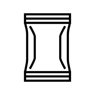 Pack plastic line icon vector illustration Illustrazione stock