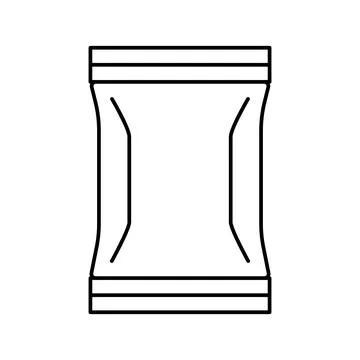 Pack plastic line icon vector illustration Illustrazione stock
