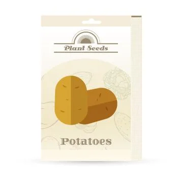 Pack of Potatoes seeds icon Stock Illustration
