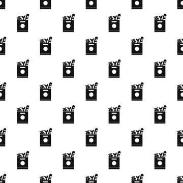 Pack with products pattern, simple style 库存插图