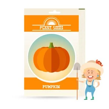 Pack of Pumpkin seeds Stock Illustration