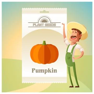 Pack of Pumpkin seeds Stock Illustration