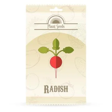 Pack of Radish seeds icon Stock Illustration