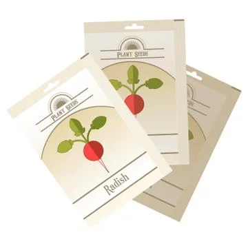 Pack of Radish seeds icon Stock Illustration