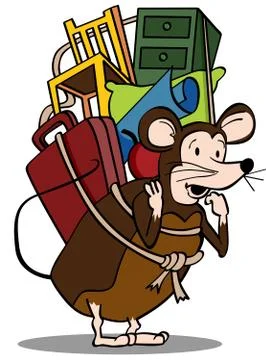 Pack rat Stock Illustration