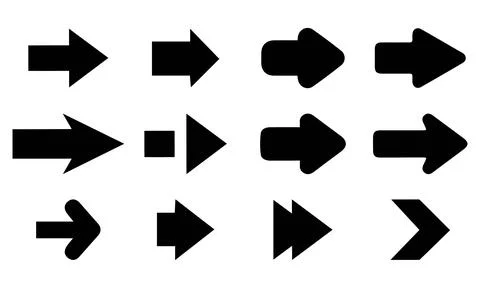 Pack of Right Arrow Vectors イラスト素材